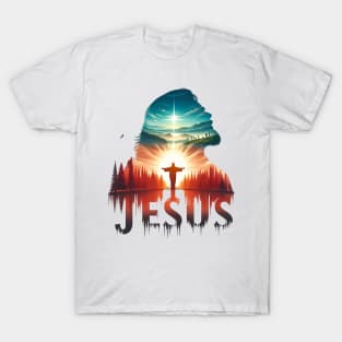 Christian Tshirt Design Siluet Jesus Christ T-Shirt